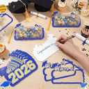 Motiskyy 30 Pack 2026 Graduation Candy Card Class of 2026 Grad Party Favor Supplies Candy Dome Greeting Card with Tassel Chocolate Holder College High School Graduate Gift Box DIY(Blue,Gold)