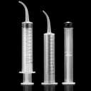 40 Pack 12ml Dental Syringe with Curved Tip for Oral Dental Care, Lab, Feed Small Pet