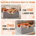 Dog Car Seat for Large Medium Dogs up to 55 lbs, Gray