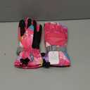 Pnosnesy Ski Gloves, Warmest Waterproof and Breathable Snow Gloves for Cold Weather, Fits Both Men & Women,for Parent Child Outdoor (XXS(Fit Kids 4-6 Years), Rose Red)