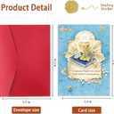 3 x First Holy Communion Prayer Card, Catholic Communion Gift for Boys and Girls, Blue Chalice Design