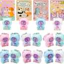 28 Valentines Day Cards with Rock Paper Scissors Cat Keychain Toys, Classroom Exchange Gift Set for Kids, Cute Animal Pun Cards for School Valentines Party Favors, Bulk Boys Girls Gift Pack