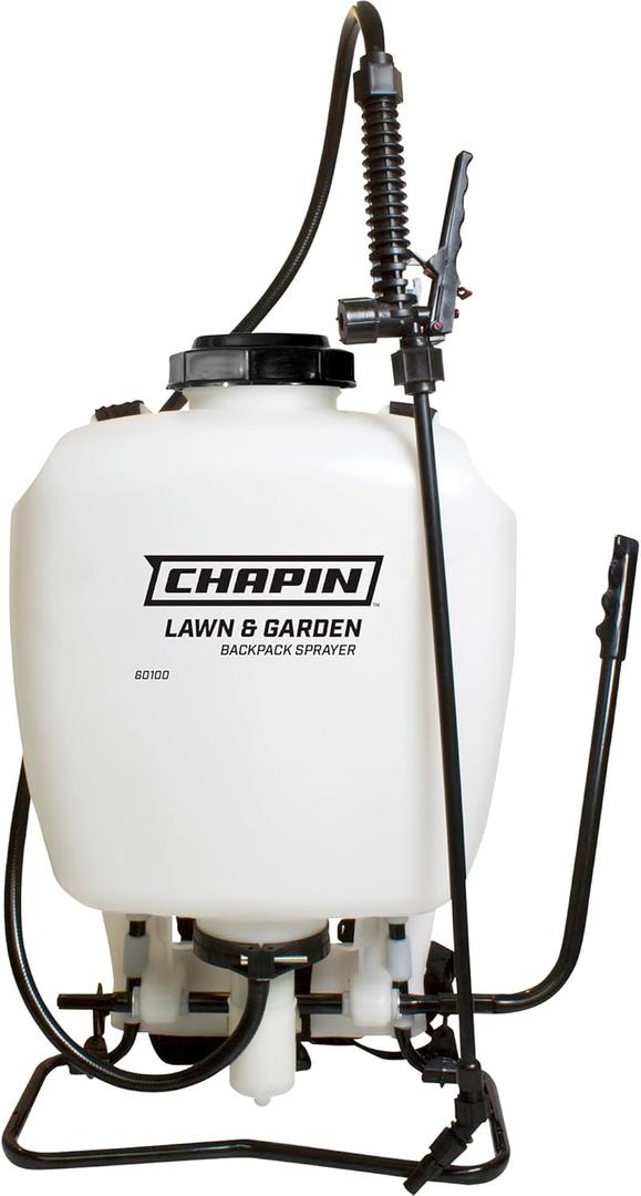 Chapin 60100 4 Gallon Backpack Sprayer for Lawn and Garden, Translucent