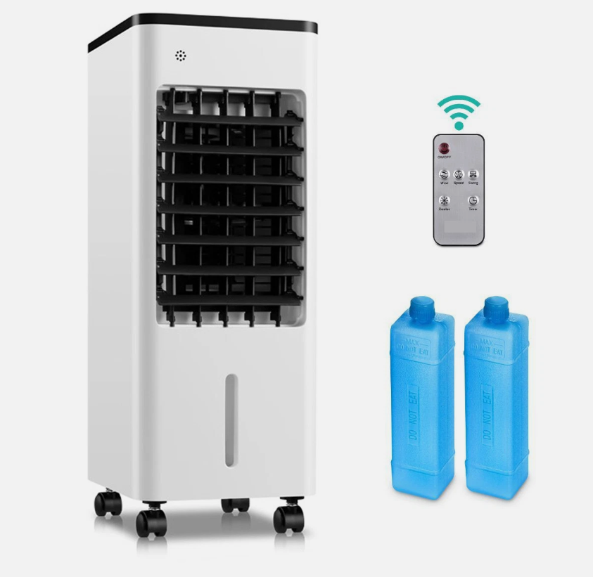Portable Evaporative Air Cooler with Wheels Mini Air Conditioner Fan Floor Room