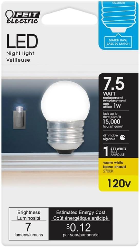 Feit Electric LED S11 E26 SW 7.5W, 6 Pack
