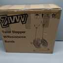 Stepper Machine with Resistance Bands, Mini Stepper with 300LBS Weight Capacity, Twist Stepper for Full Body Workout, Adjustable Step Height, Smooth and Quiet, Step Machine for Men Women