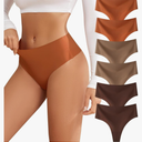 Thongs for Womens High Waisted Seamless for Women Underwear Sexy Breathable Panties 6 Pack
