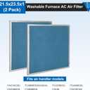 Bryant/Carrier/Payne KFAFK0412XXL Filter - 21 1/2 x 23 1/2 x 1, Washable Reusable Ac Filter for Models FA4CNC060, FE4ANB006 - 2-Pack