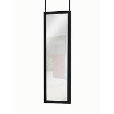 Mirrotek Door Mirror Hanging 14" x 48", Black 