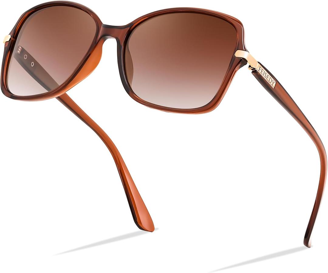 FEISEDY Womens Polarized Sunglasses, Trendy Elegant Colored Frame for Ladies, UV400 Protection B2760