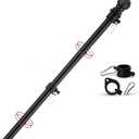 FlagPole,6FT Flagpole Kit for 3 x 5 American Flag-360 Tangle Resistant Technology,Stainless Steel Professional Outdoor Flag Pole for House Truck & Boat Use (Without Bracket,Black) (1pc)