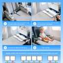 Toddler Airplane Bed, Portable Airplane Seat Extender Travel Bed for Kids, Soft Baby Plane Travel Essentials for Flying, Toddlers Long Flight Must Haves Footrest (31in*19in)