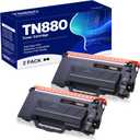 TN880 Toner Cartridge Compatible for Brother TN 880 TN850 TN820 Page Yield Up to 24,000 Pages for MFC-L6900DW HL-L6200DW MFC-L6700DW MFC-L6800DW HL-L6300DW (2 Black)
