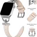 Wearlizer Leather Band Compatible with Apple Watch Bands Women 41mm 40mm 38mm 49mm 46mm 45mm 44mm 42mm, Fancy Dressy Strap for iWatch Series 11 10 9 8 7 6 5 4 3 SE/Ultra 3 2 1