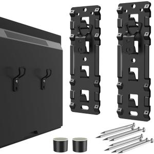FORGING MOUNT No Stud TV Wall Mount,Drywall Wall Mount for 26-100" TVs/Monitors,Holds Up to 176LBS, Height Adjustable,1.17'' Low Profile Studless TV Mount,No Drilling No Finder Required,Easy Install