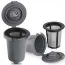 2pcs Grey Reusable Filter Cup, Compatible for Cuisinart Single Serve Coffee Makers