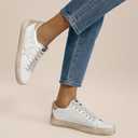 Mi.iM Sofia Womens Low Top Star Sneakers - Fashion Lace-Up Shoes with Cushioned Insole and Rubber Sole, 11 US