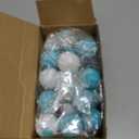 HyDren 40 Pcs Mini Beach Ornaments 1.2 Inch Beach Summer Ornaments Hanging Mini Tree Decorations Seashell Seahorse Sea Turtle Striped Dot Ocean Ball Decorations for Holiday Party