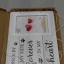 Pet Memorial Gifts for Dogs - Dog Memorial Gifts Picture Frame - Lost of Pet Sympathy Present, Pet Loss Remembrance Gift, Cat Passing Away Memorial Frame with Paw Print 4x6 Photo