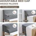 Bed Wedge Gap Filler King Size, Wedge Pillow for Headboard Gap, Foldable Mattress Gap Filler Close The Gap (07") Between Headboard and Mattress, Bed Crack Pillow, 76106 in, Gray