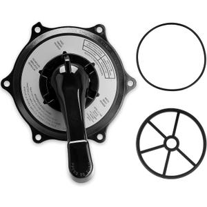 SPX0710XBA17 Key Cover and Handle Assembly with Gasket and O-Ring Compatible with Hayward SP0710, SP0710X, SP0711, SP0712 1-1/2" Vari-Flo Multiport Valves, Black