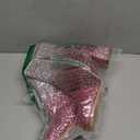 MISSMILLER Women's Glitter Ankle Boots Sequin Sparkly Booties Block Heel Side Zip Zipper Wedding Party Dress Shoes, Size 7