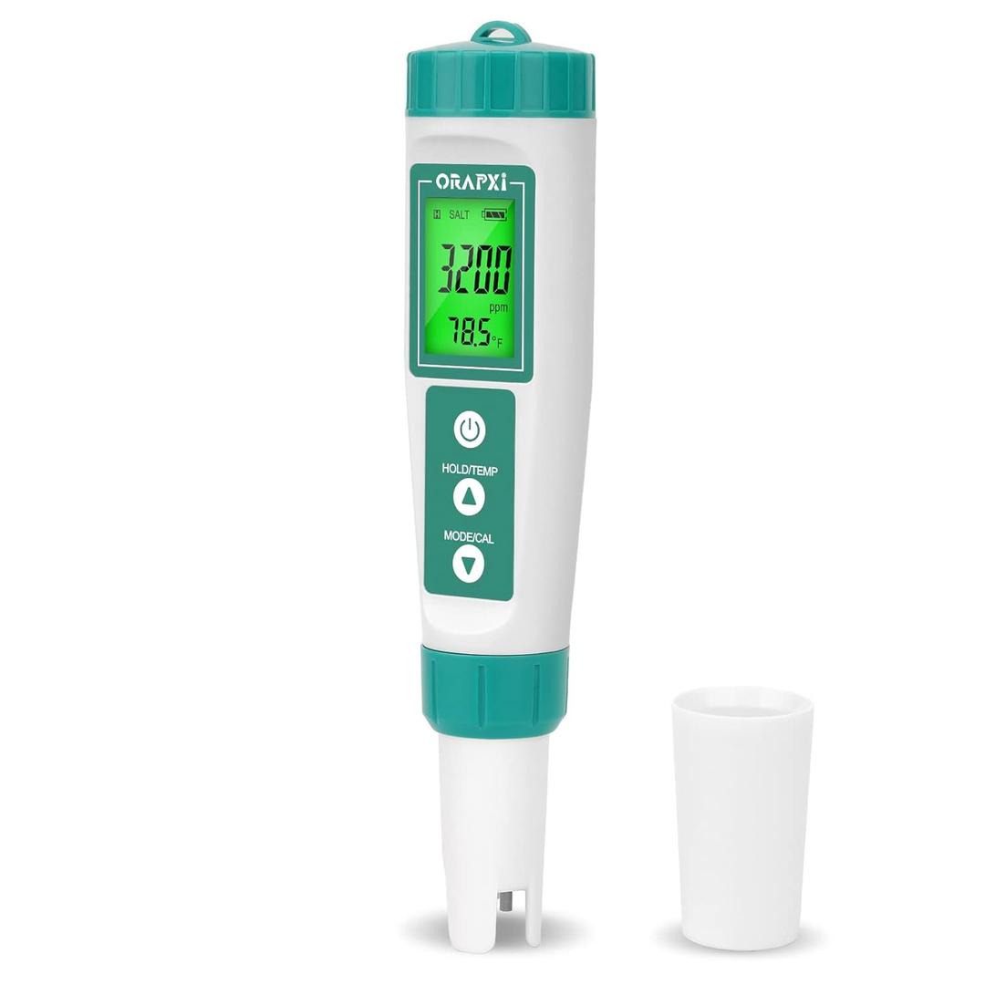 Salt Water Pool Tester Professional Salinity Meter for Sodium Chloride Swimming Pool and Spa Salt Tester Range 0-9000ppm