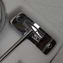 8 inch Wall Mounted Makeup Magnifying Mirror, 1X/10X Double-Sided Wall Mount Shaving Mirror with Extendable Arm, 360 Swivel for Vanity and Bathroom, Chrome FinishNo Light