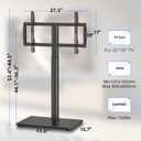 XINLEI Universal Pedestal TV Stand with Bracket for 32"-75" TVs Floor TV Stand w/Cable Management Holds 132lbs Max VESA 600x400mm TS004H