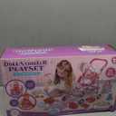 Baby Doll Stroller Set Toys for Girls Toddlers 3-5 4-6 Gifts,Baby Doll Set with 12.5 inch Doll,1 Baby Dining Chair,20 PCS Baby Doll Accessories and 2 Sets Doll Clothes for Realistic Pretend Play