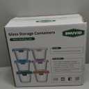 [UPGRADED LID] 6 Sets 3 Cup/24oz Borosilicate Glass Meal Prep Containers with Lids, Food Storage Bowl Jars for Soup Leftover Meal Lunch Oats Fruit Deli Salads - Microwave, Oven, Freezer Safe -BPA Free