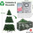 BALEINE 9 ft Christmas Tree Storage Bag, Heavy Duty Extra Large Artificial Christmas Tree Bag with Reinforced Handles and Dual Zippers Wide Opening (Transparent, 9 ft)