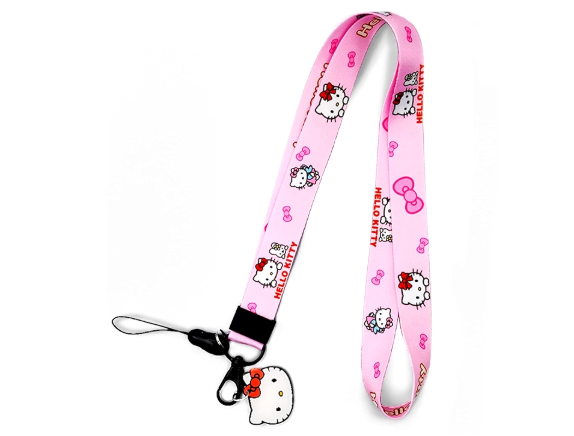 Hallo Kitty Lanyard for Keys and Women, Lanyards for ID Holder, Cute Kawaii Anime Pink Lanyard Pack of 2