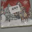 Artoid Mode Red Snowman Deer Tree Christmas Runner Rug, Winter Home Decor Low-Profile Washable Area Rug for Hallways Entryway Bedroom Bathroom Laundry Room Indoor 2x6 Feet