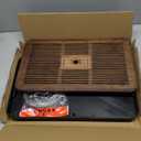 17 Inch Bamboo Chinese Gongfu Tea Tray with Water Storage Drainage for Kung Fu Tea Set, (Large, Black)