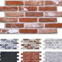Commomy Faux Brick 3D Wall Panels - 12 pcs of 22.8" x 11.8" - Thin UrltraLight PVC Peel and Stick Tile Retro Brick Printable for Kitchen,Bedroom, Living Room,TV BackgroundCovers 22.48 sq.ft