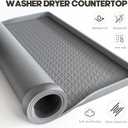 Washer Dryer Countertop, 54" x 27.5" Large Washer and Dryer Covers for The Top, Non-Slip Waterproof Silicone Dryer Top Protector Mat, Washer Dryer Topper for Laundry Room Kitchen Home（Gray）