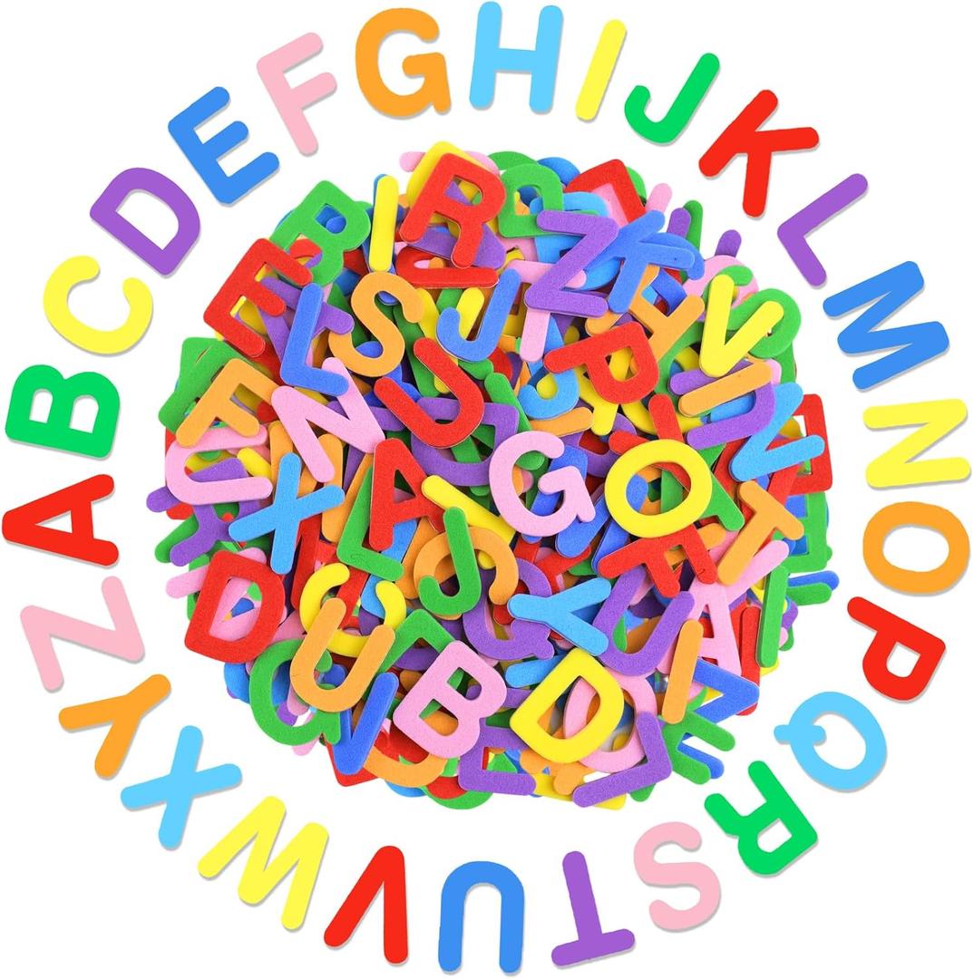 1312 Pcs Foam Letter Stickers, Self-Adhesive EVA Alphabet Stickers Small 1 Inch 3D Foam Letters for DIY Crafts, Scrapbooking, School Projects, Classroom Office Home Party Decor (8 Vibrant Colors)