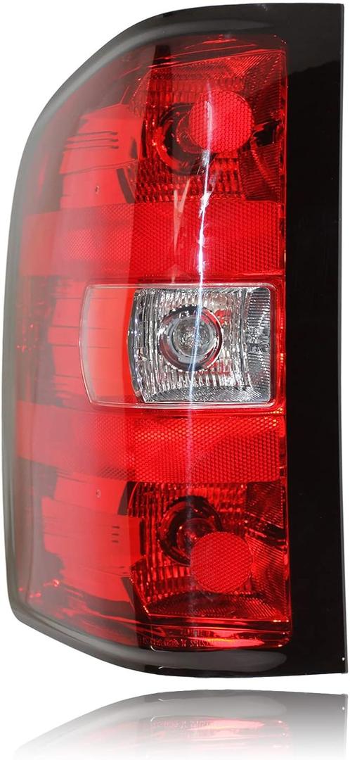 Driver Side Tail Light Assembly fit for 2007-2013 Chevy Silverado Factory Style Pickup Truck OE with bulbs and wiring harnessLH)