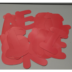 Red 2" Casual Uppercase Ready Letters, Pack Of 2