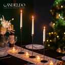 Black Candlestick Holders Taper: Tall Candle Holder Set of 3 Fireplace Mantle Decor Dinning Table Centerpiece Metal Candle Stand Halloween Decorations