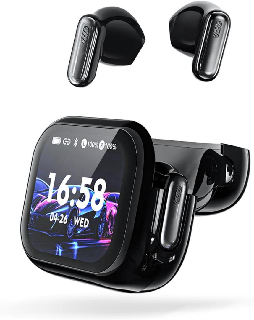 AI Translation Earbuds Real Time, 2026 New NE68 Language Translator Headphones with Touch Screen, Audifonos Traductores Inglés Español, Bluetooth Translating Device Support 165 Languages