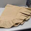 Tatuo 47 Inch Christmas Tree Skirt Decorations Linen Burlap Tree Skirt Round Xmas Cover for Christmas Party Mat Fall Indoor Clearance Outdoor Holiday Family Winter Home Decorations(Linen Color)