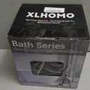 XLHOMO Bathroom Accessories Set - Elegant Black Bathroom Set, 10PC Bathroom Accessory Set, Toilet Brush, Trash Can, Qtip Holder Dispenser & Soap Dispenser