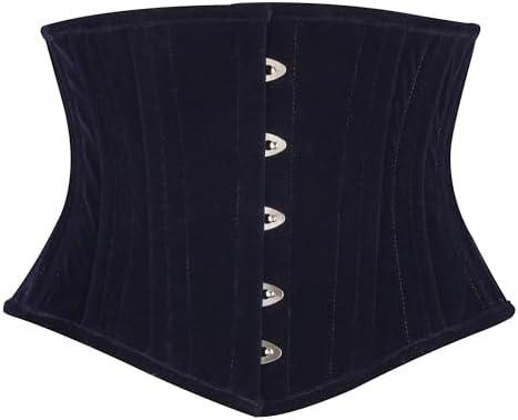Cincnher Women's Waspie Corset Underbust Waist Training Steel Boned Corset, 7XL