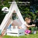 FRIZCOL 3-in-1 Camping Fan - Portable Fans Rechargeable - High Capacity Battery Powered Fan(60Hrs) with Light & Remote for Indoor Outdoor, Tent, Travel, Fishing, Jobsite, Gifts for Men Dad Him - Green