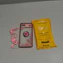 Google Pixel 6a Case, Cellular Phone Case for Women, Rose Gold Glitter Crystal Butterfly Heart Floral Slim TPU Protective Cover with Ring Holder Stand+Strap