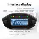 KAOLALI Motorcycle Speedometer Tachometer Universal 13000rpm LCD Digital Odometer Gauge Adjustable 7 Colors for 2,4 Cylinders