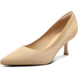 mysoft Women's Kitten Heels Closed Toe Pumps Wedding Dress Shoes | Low Heel 2" Pumps, Perfect for Wedding, Party, and Formal Occasions, Four Seasons Classic Versatile, Size 6
