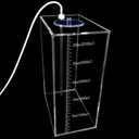 dosing Pump Liquid containers,Liquid srorage Bucket,Aquarium Air Pump AccessoriesReservoir dosing Container Made of acryli (5L/1.32gal Blue lid)